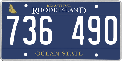 RI license plate 736490