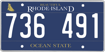 RI license plate 736491