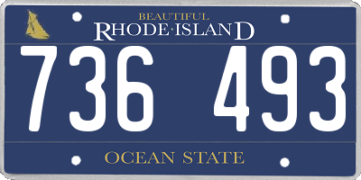 RI license plate 736493
