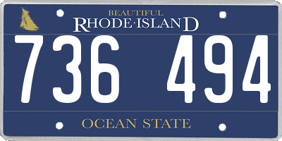RI license plate 736494