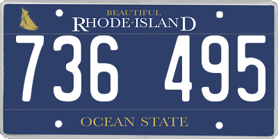RI license plate 736495
