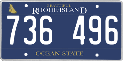 RI license plate 736496