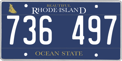 RI license plate 736497