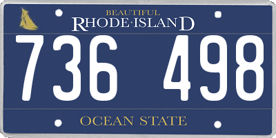 RI license plate 736498