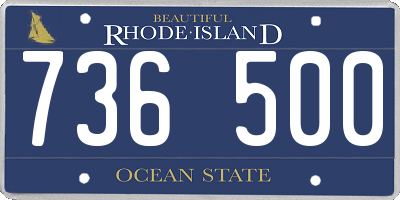 RI license plate 736500