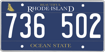RI license plate 736502