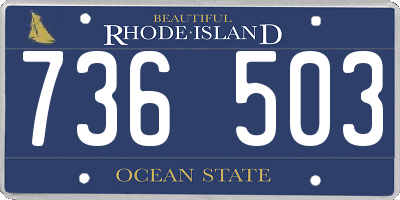 RI license plate 736503