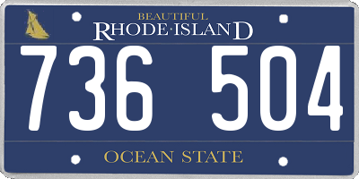 RI license plate 736504