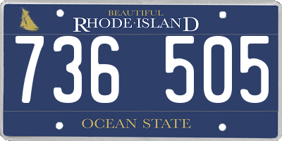 RI license plate 736505