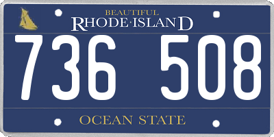 RI license plate 736508