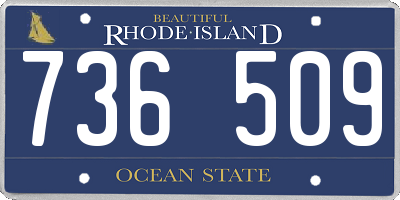 RI license plate 736509