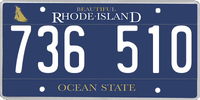 RI license plate 736510