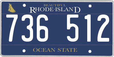 RI license plate 736512