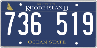 RI license plate 736519