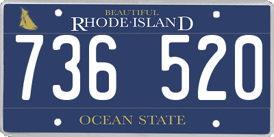 RI license plate 736520