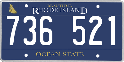 RI license plate 736521