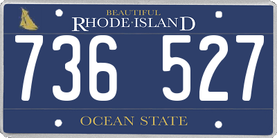 RI license plate 736527