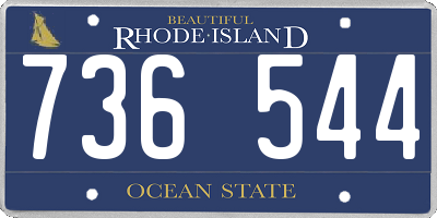 RI license plate 736544
