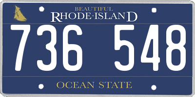 RI license plate 736548
