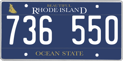 RI license plate 736550