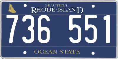 RI license plate 736551