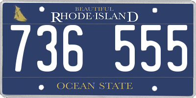 RI license plate 736555