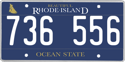 RI license plate 736556