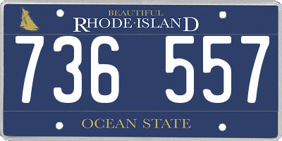 RI license plate 736557