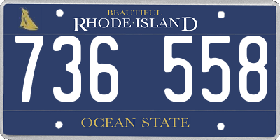 RI license plate 736558