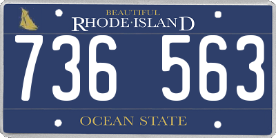 RI license plate 736563
