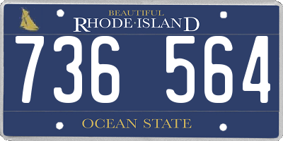RI license plate 736564