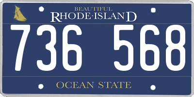 RI license plate 736568