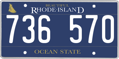 RI license plate 736570