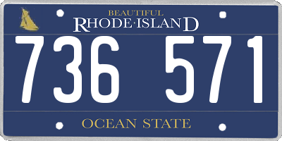 RI license plate 736571