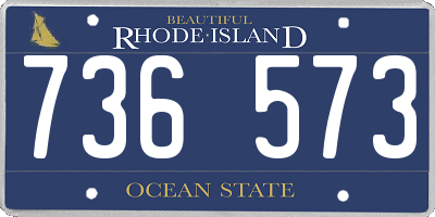 RI license plate 736573