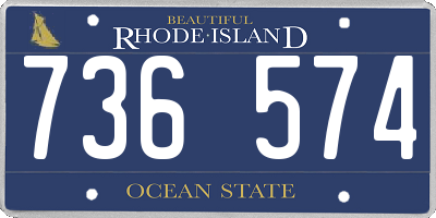 RI license plate 736574