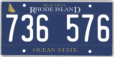 RI license plate 736576