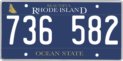 RI license plate 736582