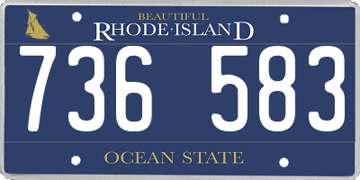RI license plate 736583