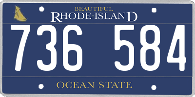 RI license plate 736584