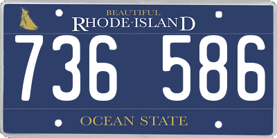 RI license plate 736586
