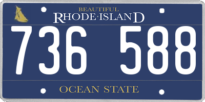 RI license plate 736588