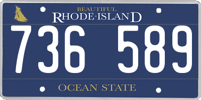 RI license plate 736589