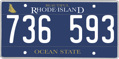 RI license plate 736593