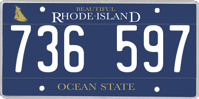 RI license plate 736597