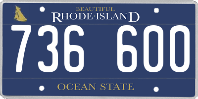 RI license plate 736600