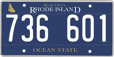 RI license plate 736601