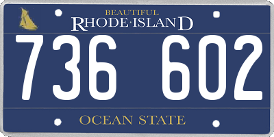 RI license plate 736602