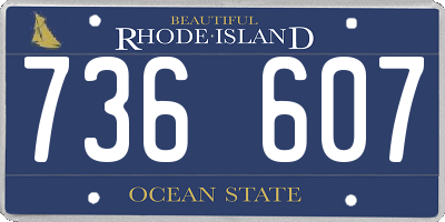 RI license plate 736607