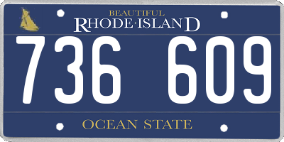 RI license plate 736609